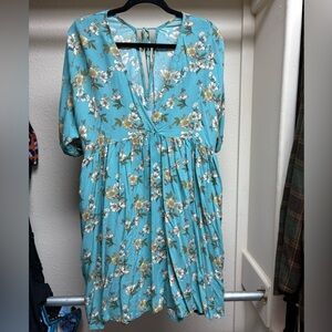 O'Neill Teal Floral Midi Dress